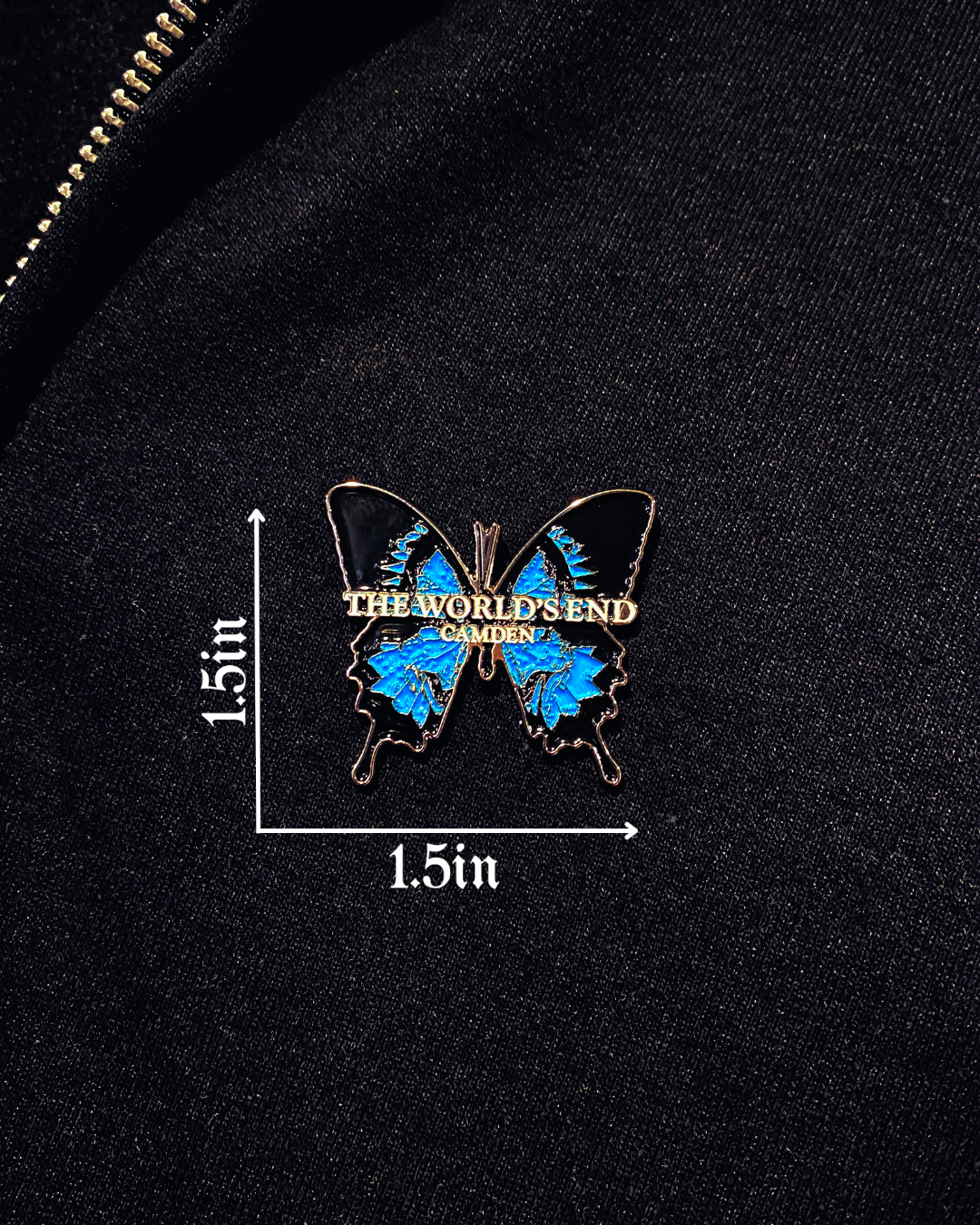 The World's End Butterfly Pin Badge