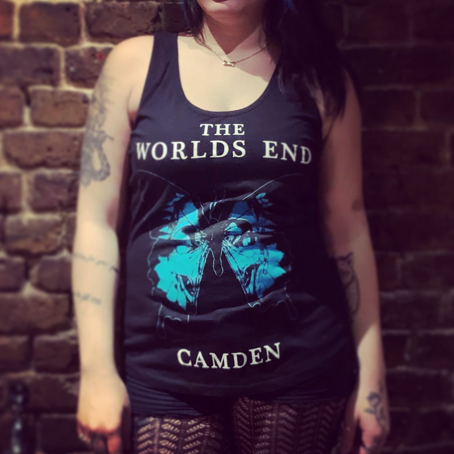 World's End Camden, Skull Butterfly - vest top